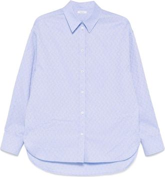 Ferragamo Camicia con monogramma - Blu