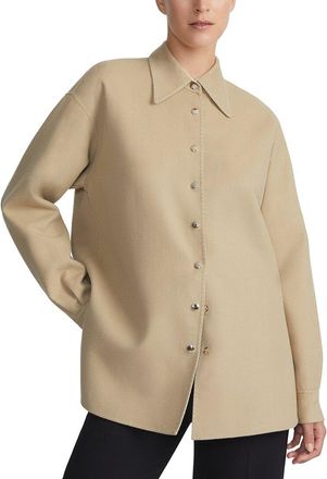 Lafayette 148 New York Reversible Drop Shoulder Wool & Silk-Blend Shirt