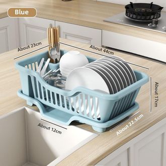 OEM Escurridor De Platos, Rejilla Para Guardar Platos, Escurridor De Fregadero, Caja Para Guardar Filtros De Agua (azul [grueso] Tama&ntilde;o Peque&ntilde;o)