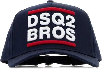Dsquared2 Cotton Baseball Cap - Heren - Petten - Blauw - ONE Size - Katoen - Accessoires