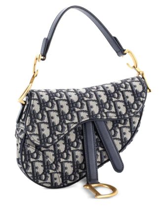 Dior Saddle Handbag Oblique Canvas Mini shoulder bag - Blu