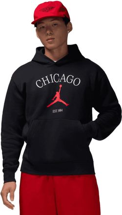 Nike Air Jordan Chicago Pullover Hoodie Black/White-Red HF1494-010 Mens