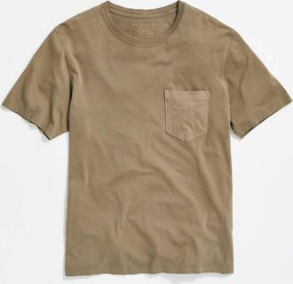 Billy Reid Mens Washed Tee Top In Moss