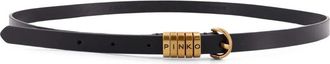 Pinko Verstelbare Leren Riem - Dames - Riemen - Zwart - S - Leer - Accessoires