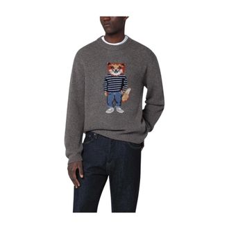 Maison Kitsun&eacute; Hombre, Jerseys, Gris, Talla: S