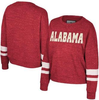 Colosseum Womens Colosseum Crimson Alabama Crimson Tide Lost City Speckle Pullover Sweatshirt at Nordstrom, Size Small