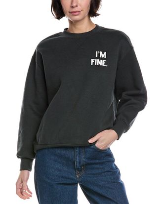 Wildfox Im Fine Charlie Oversized Fit Sweatshirt