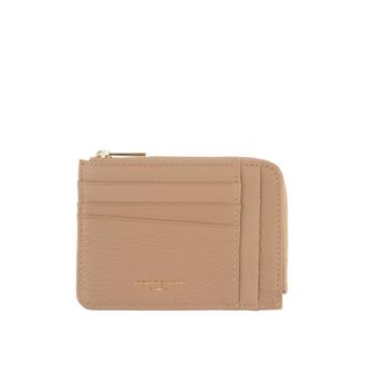 Pourchet Accessoires, Dames, Beige, ONE Size, Leer, Porte monnaie/carte plat
