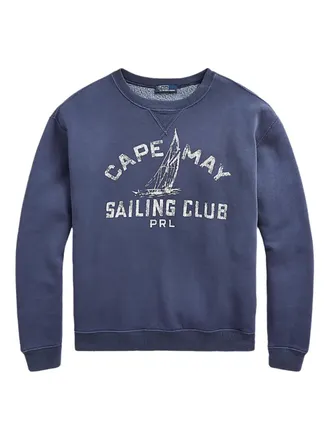Polo Ralph Lauren sailing club sweatshirt - women - Organic Cotton - M - Blue