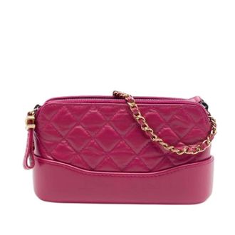 Chanel Pre-owned Vintage Crossbody Bag - Dames - Pre-owned - Roze - Maat: ONE Size Leer