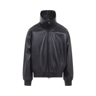 Balenciaga Leather High Collar Tracktop