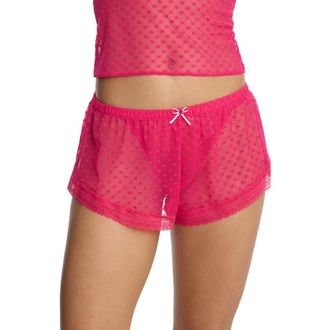 Skarlett Blue Heart Breaker Lace Shorts in Neon Fuchsia at Nordstrom, Size X-Small