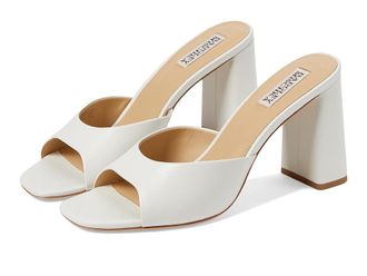 Badgley Mischka Cadence High Womens Heels Soft White : 5.5 M, Leather/Satin/Textile
