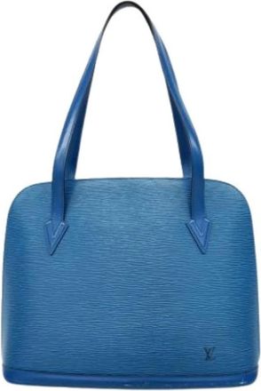 Louis Vuitton Pre-owned Handbags, female, Blue, Size: ONE SIZE Pre-owned Lussac Shoulder Bag