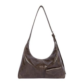 Lancaster R&eacute;tro KBA Hobo Tas - Dames - Tassen - Bruin - Maat: ONE Size Zijde