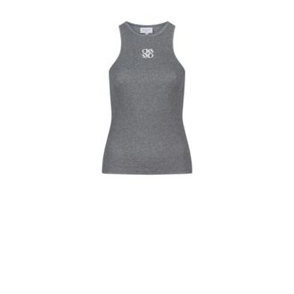 Dante6 Monogram Logo Tank Top - Dames - Tops - Grijs - Maat: XL Leer