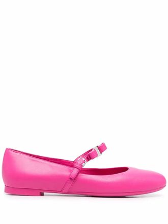 Ferragamo Ferragamo Bow-Detail Leather Ballerina Shoes