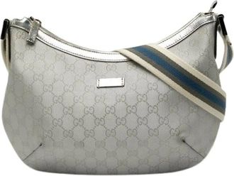 Gucci Pre-owned Cross Body Bags, female, Gray, Size: ONE SIZE Pre-owned Vintage Cross Body Bag