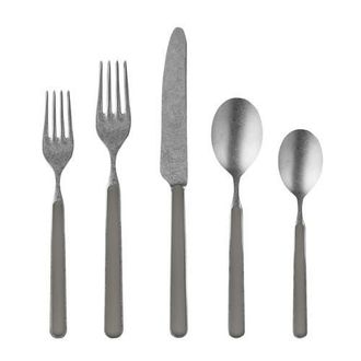 Mepra Fantasia Pewter Flatware Set - 5 Pieces in Vicuna at Nordstrom