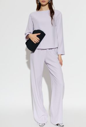 Emporio Armani Loose-fit Trousers, Womens, Purple