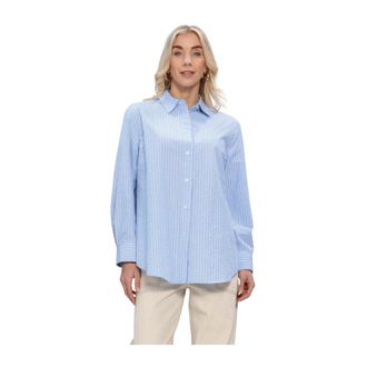 Modstr&ouml;m Dames, Blouses & Shirts, Blauw, Maat: S
