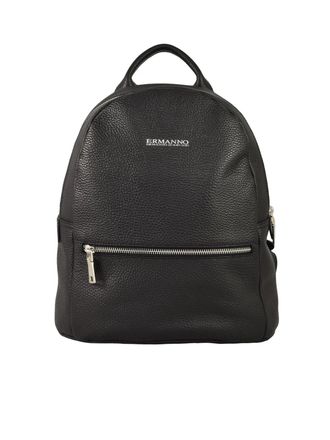 Ermanno Scervino Textured Leather Backpack With Rounded Top And Versatile Design