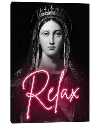 iCanvas Dark Academia Portrait With Neon Quote By Bona Fidesa Wall Art