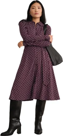 Hobbs London Clarice Printed Midi Dress in Navy Multi at Nordstrom, Size 12