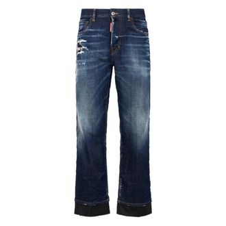 Dsquared2 Straight Jeans, female, Blue, Size: XS Trousers