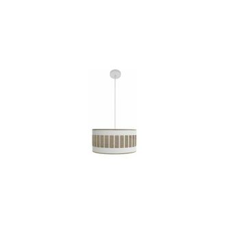 Fabrilamp Colgante Ivanna 1xe27 Blanco/blanco-madera Clara Regx40x40 Cm