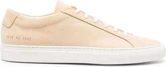 Common Projects Tan Contrast Sneaker - Heren - Sneakers - Beige - 40 EU - Leer - Schoenen