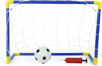 Trade Shop Trade Shop - Set 2 Porte Con Reti Da Calcio 79x50x43 Cm Per Bambini Uso Esterno Con Accessori