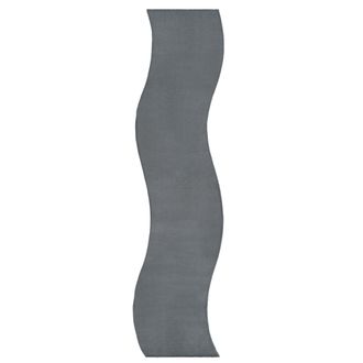 Beliani Alfombra Para Sal&oacute;n Pasillo Oficina De Pelo Sint&eacute;tico 80 X 300 Cm Pelo Largo Moderno Gris Oscuro Tangra