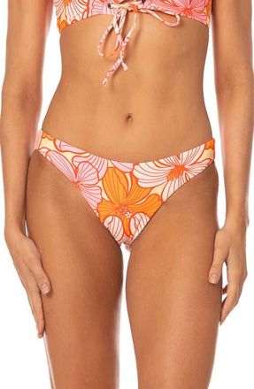 Maaji Retro Bloom Sublimity Reversible Bikini Bottoms in Pink at Nordstrom, Size X-Large