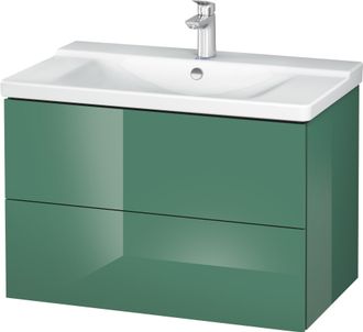 Duravit Duravit L-cube Mueble De Pared, Ancho 820mm, Profundidad 481, 2 Cajones, Se Ajusta A La Pared. Art&iacute;culo 233285, Color: Jade Laca Alto Brillo - Lc62470