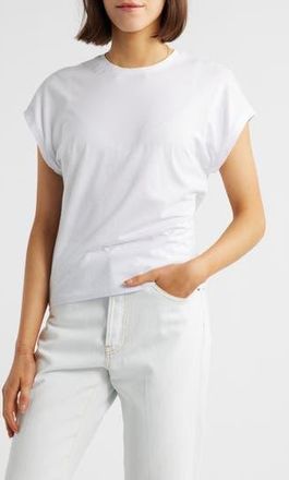 Frame Denim Stripe Supima Cotton Muscle T-Shirt in Powder Blue Multi at Nordstrom Rack, Size Xx-Small