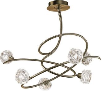 Mantra Inspired Mantra - Maremagnum - Techo Semi Empotrado 6 Luces G9, Lat&oacute;n Envejecido