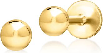 RS Pure by Ross-Simons 14kt Yellow Gold Ball Flat-Back Stud Earrings