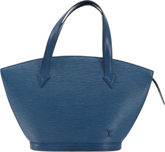 Louis Vuitton Saint Jacques Handbag Epi Leather Blue Leather Handbag (Pre-Owned)