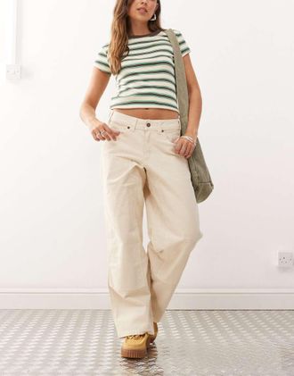 Dickies River Ranch - Pantaloni bianco sporco con ginocchia doppiate-Neutro