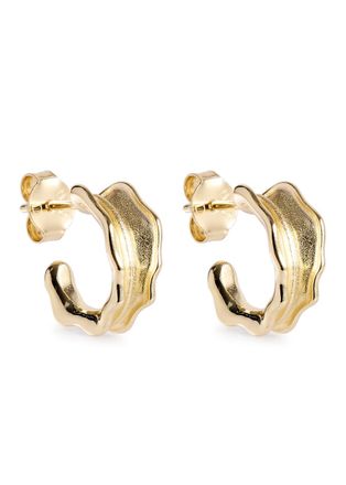 Daisy London Leaf 18kt Gold-plated Hoop Earrings - One Size