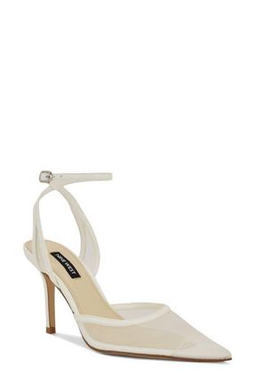 Nine West Gullia Ankle Strap Pump in White at Nordstrom, Size 9.5