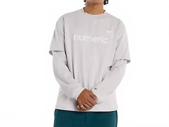 New Balance Numeric Relaxed Athletic Logo T Shirt In Grey Heather