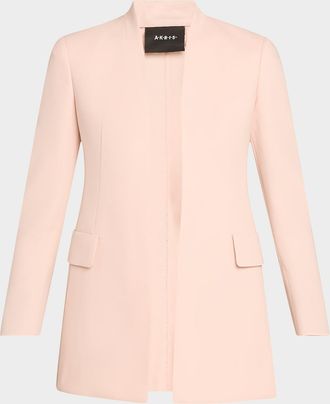 Akris Alvar Double-Face Wool Cardigan Jacket