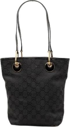 Gucci Pre-owned Eclipse tote - Dames - Vintage Shopper - Zwart - ONE Size - Leer - Vintage
