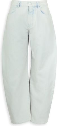 Alaia Low Round Barrel-leg Jeans - Blue - 38 (UK10 / S)