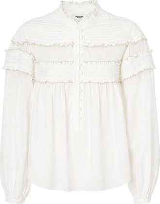 Isabel Marant Overhemden, Dames, Wit, XS, Katoen, Doane Top