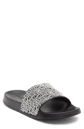 Karl Lagerfeld Block Logo Slide Sandal in Black at Nordstrom Rack, Size 11