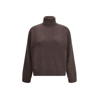 Brunello Cucinelli Brown Cashmere Womens Turtleneck