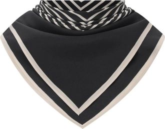 Toteme Zijden vierkante sjaal met monogram - Dames - Zijden sjaals - Zwart - ONE Size - Accessoires